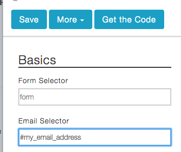 How to manually set your email selector