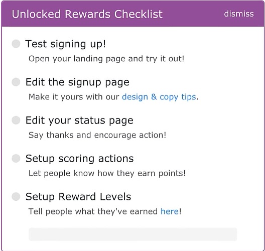 2page reward campaign checklist