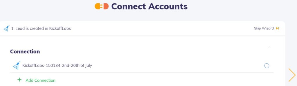 Integrately Connect accounts 1