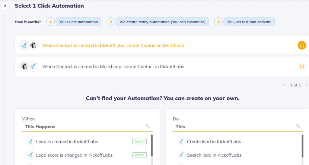 Integrately - MailChimp automation