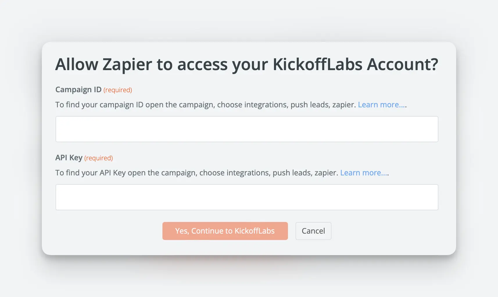 Allow Zapier access