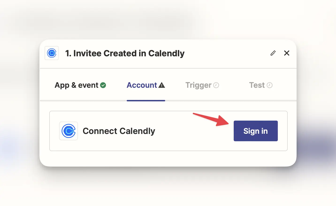 connect Calendly account