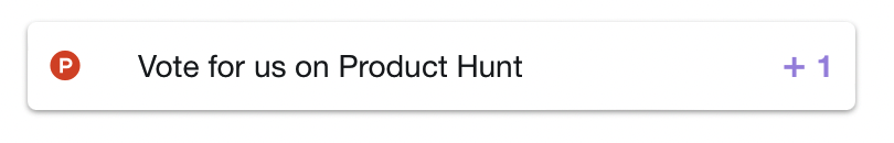 vote for project on product hunt